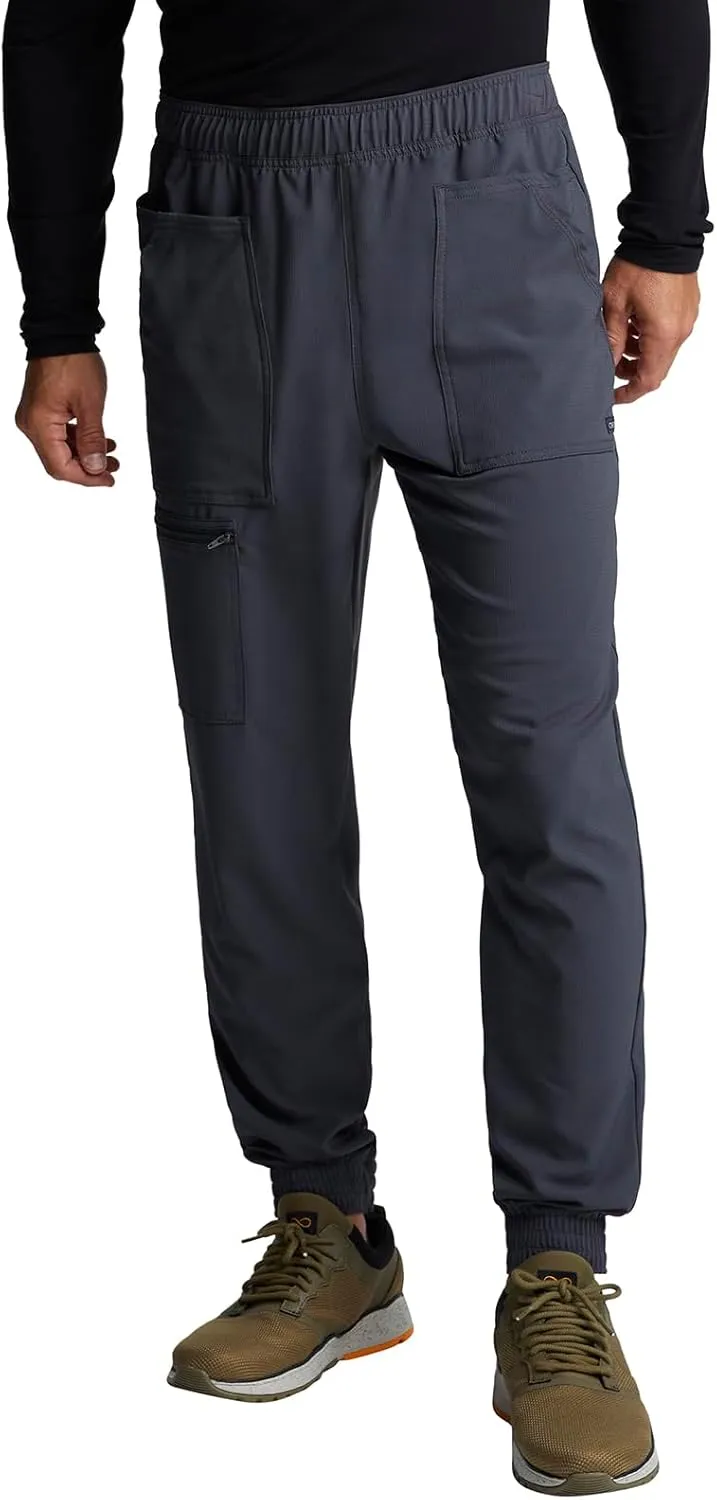 Cherokee Men's Mid Rise Pull-on Jogger Scrubs Pant