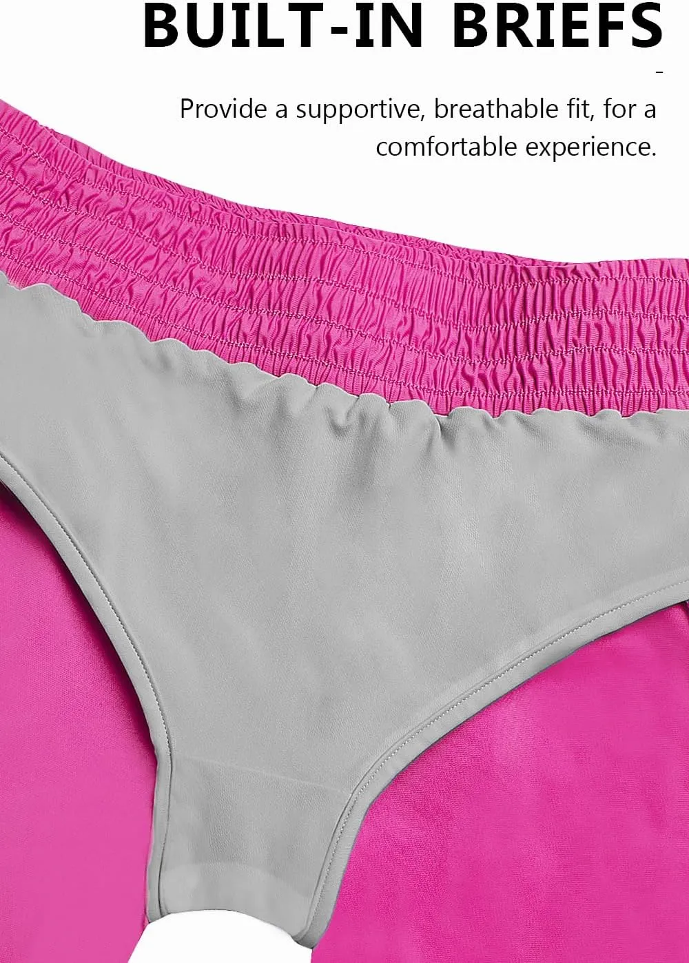 CHICHO Summer Shorts for Women 2023 High Waisted Quick Dry Gym Shorts with Zipper Pockets