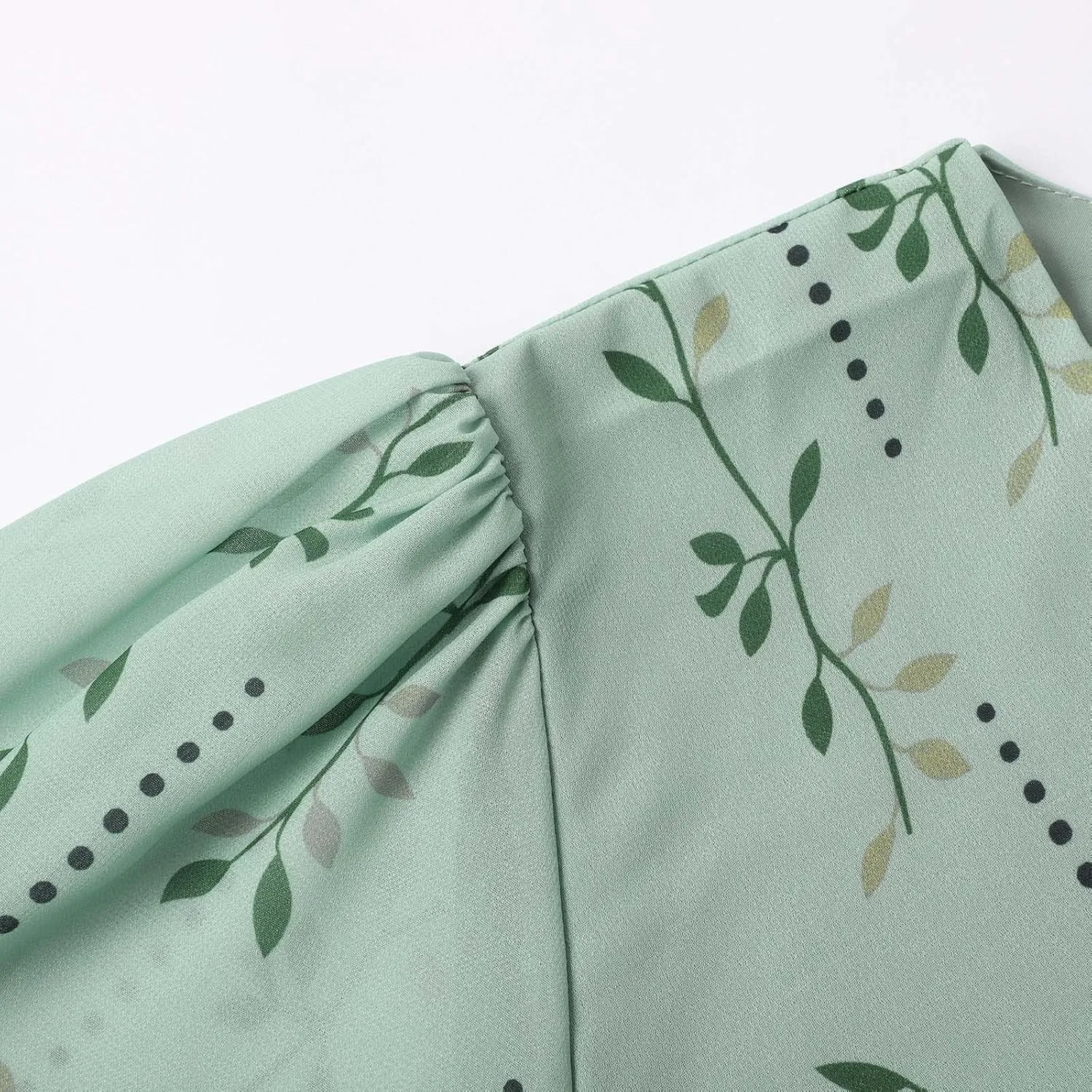 Chiffon Dresses for Women,Summer Coctail Boho Floral Printed Dresses Wrap Flowy Wedding Prom Guest Midi V Neck Dress