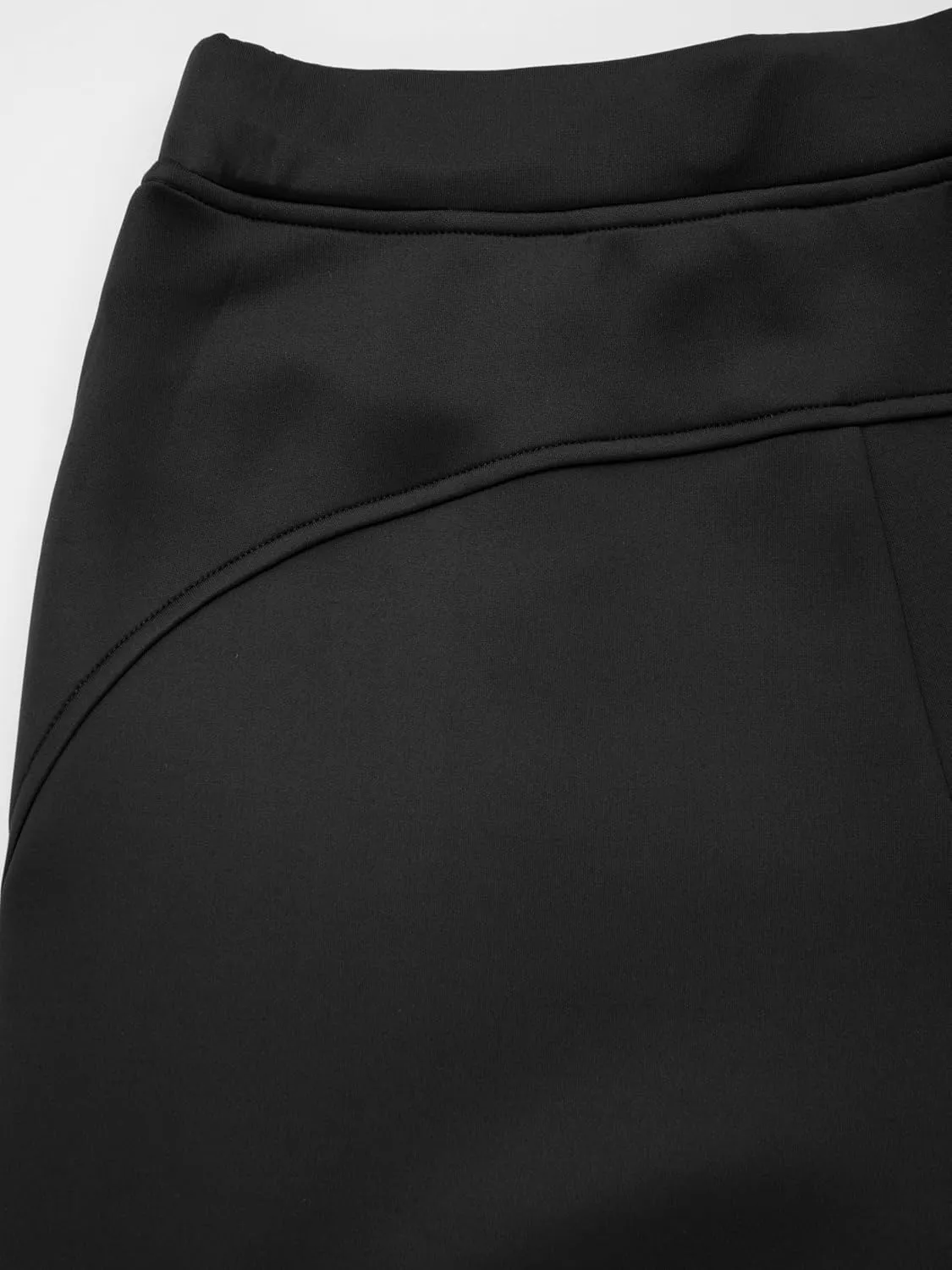 CIDER Mid Rise Solid Drawstring Pocket Straight Leg Trousers