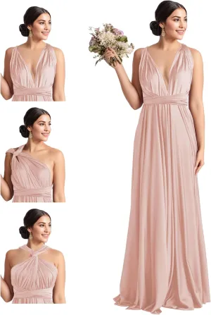 Convertible Bridesmaid Dresses for Women - Plus Size Wedding Long Multiway Dresses