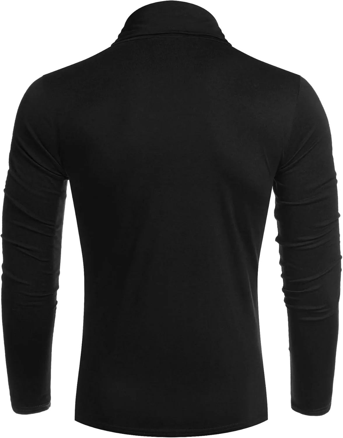 COOFANDY Men's Casual Slim Fit Turtleneck T Shirts Lightweight Basic Cotton Pullovers