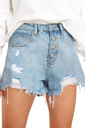 COUXILY Jean Shorts Womens High Elastic Ripped Denim Shorts Women Distressed Jean Shorts for Summer