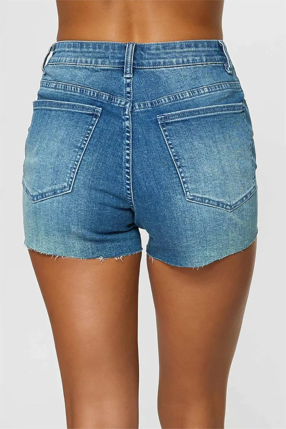 COUXILY Jean Shorts Womens High Waisted Ripped Denim Shorts Women Distressed Jean Shorts for Summer