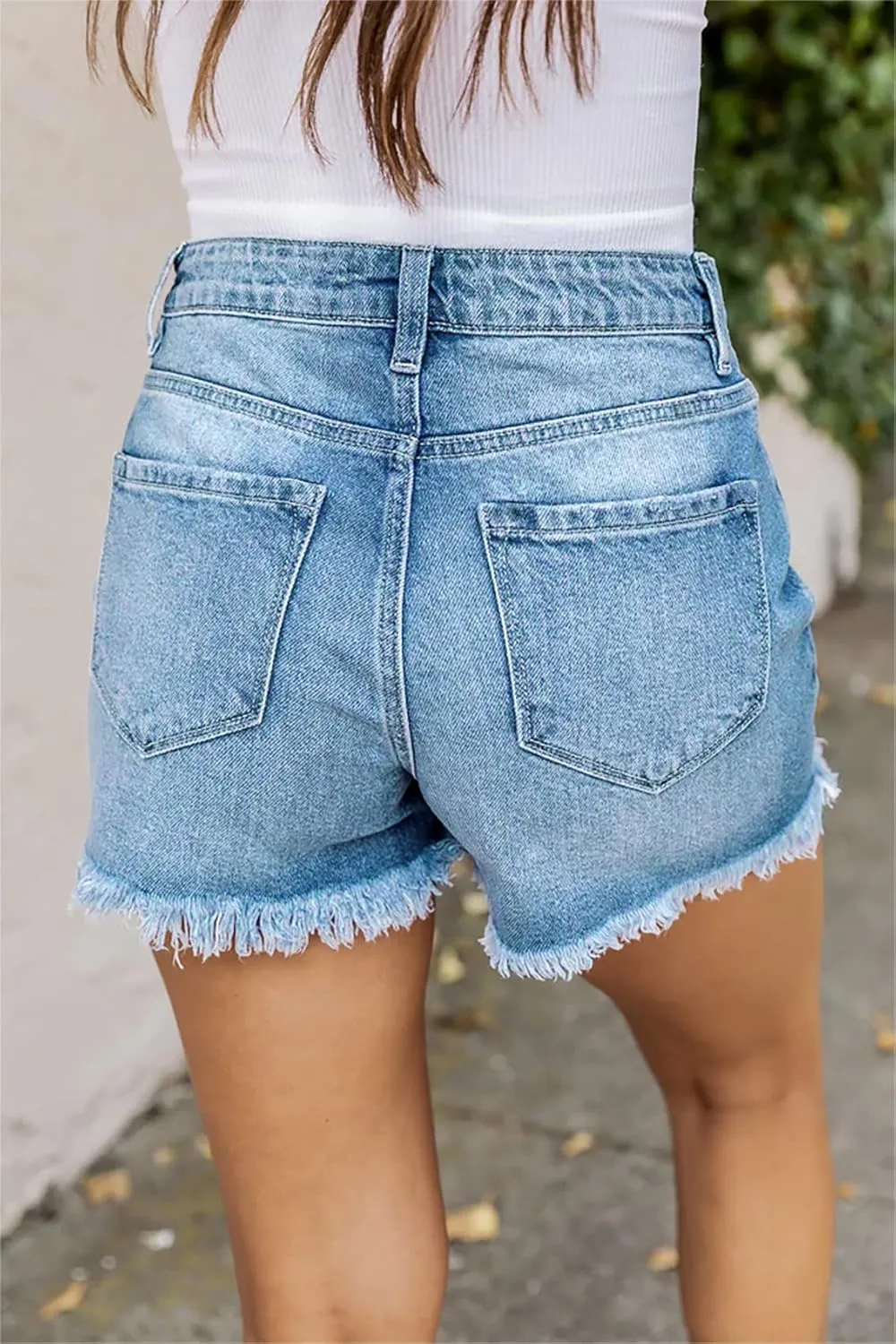 COUXILY Jean Shorts Womens High Waisted Ripped Denim Shorts Women Distressed Jean Shorts for Summer