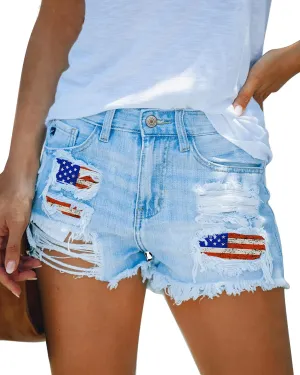 COUXILY Jean Shorts Womens High Waisted Ripped Denim Shorts Women Distressed Jean Shorts for Summer