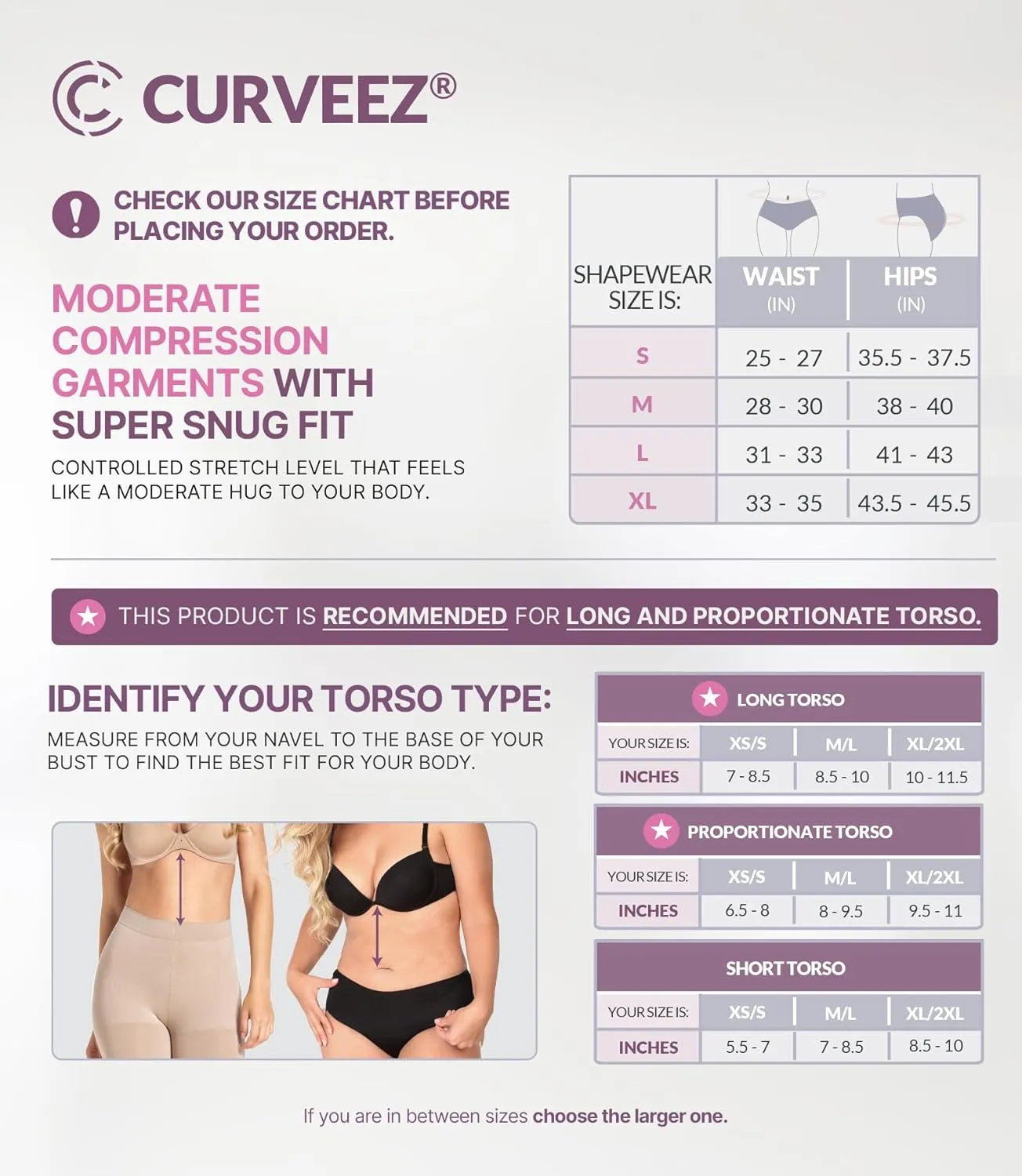 CURVEEZ Shapewear for Women Tummy Control Seamless Mid Waisted Light Compression Footless Control Long Briefs