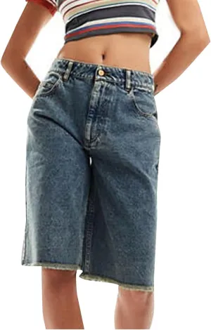 Denim Shorts Women Stretch High Waist Short Jeans Stretch Hot Pants Half Pants Ripped Cropped Trousers