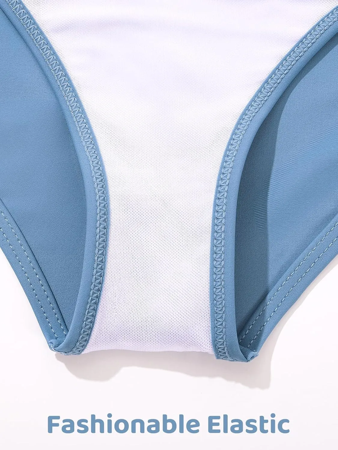 Girls Swimsuit 3 Piece High Waist Sport Bathing Suit Quick Dry Bikini Tankini Sets with Shorts for 7-16