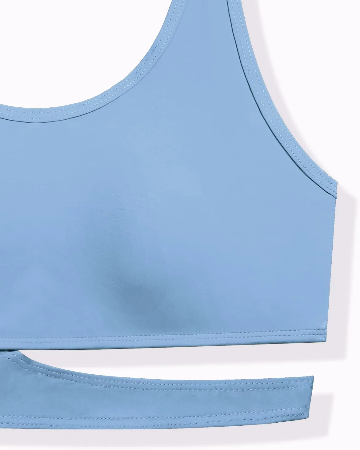 Girls Swimsuit 3 Piece High Waist Sport Bathing Suit Quick Dry Bikini Tankini Sets with Shorts for 7-16