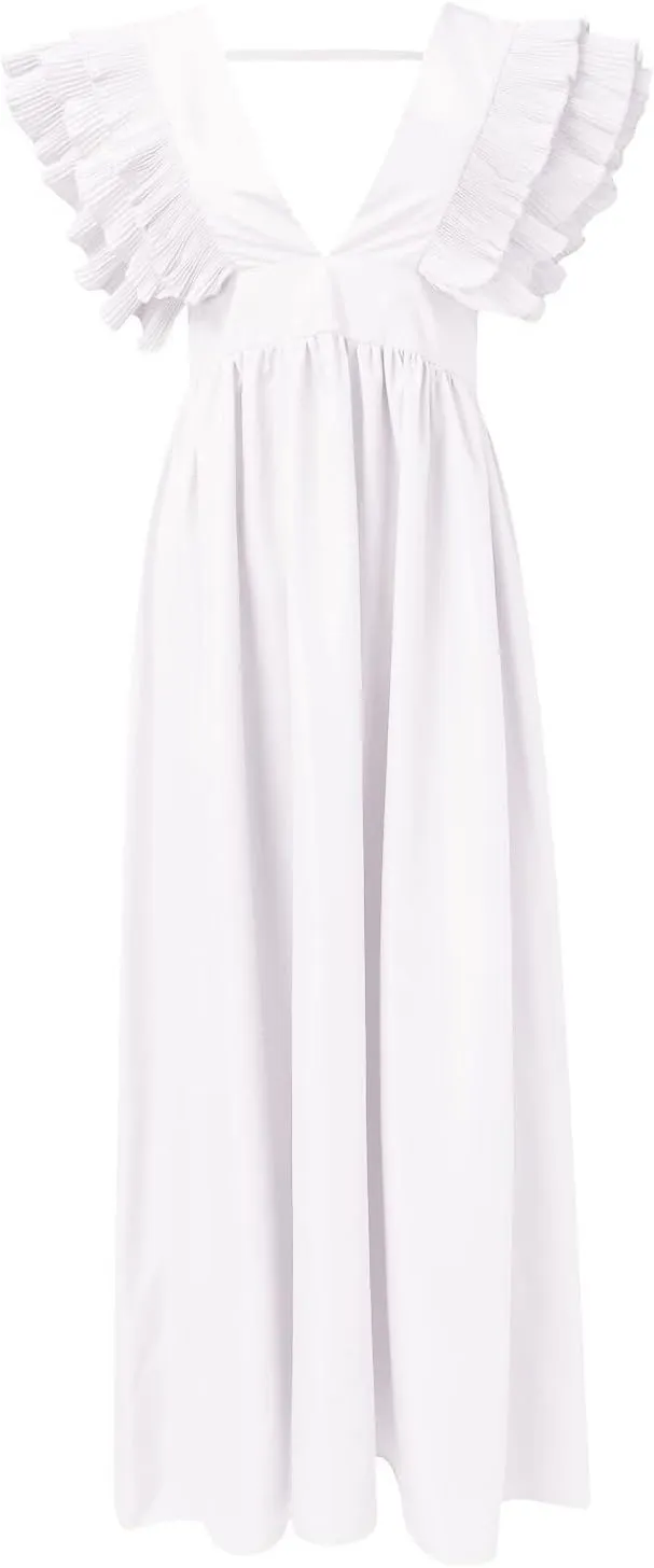 Gowns for Short Women Sleeve Tiered Midi Dress Tie Waist A Line Long Party Dress Cocktail Formal Dresses for