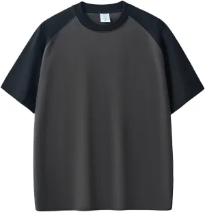 Heavyweight Cotton Tshirt Mens Oversized Vintage Baseball Raglan T Shirts Short Sleeve Classic Athletic Sports Plain Gym Tees