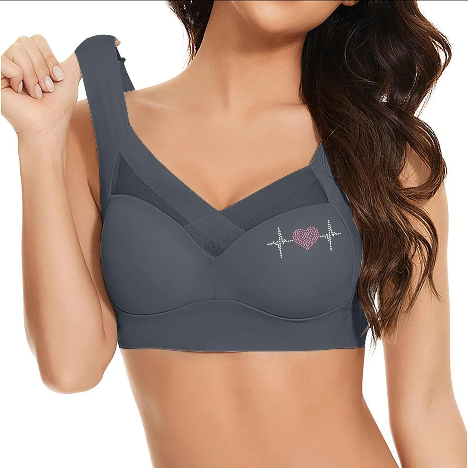 Ice Silk Full Coverage Bras for Women No Underwire Wireless Push Up Seamless Bralette Comfort Supportive Everyday Bra