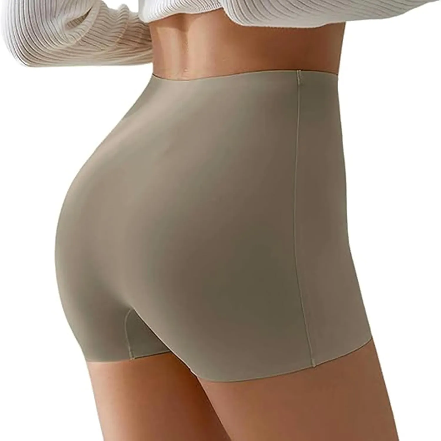 Ice Silk Seamless Slip Shorts for Women Under Dress,Womens Seamless Shaping Boyshorts