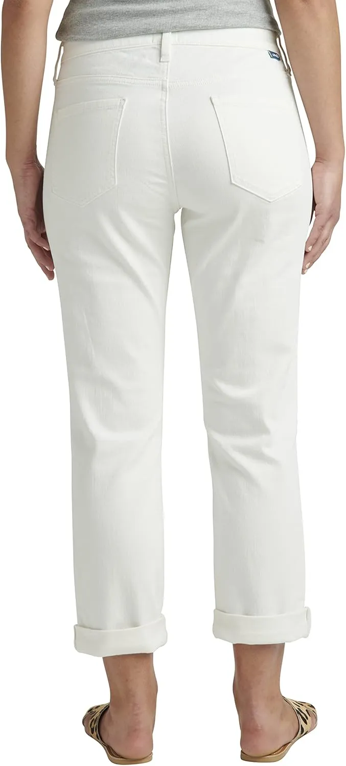 JAG Women's Petite Carter Mid Rise Girlfriend Jeans-Legacy