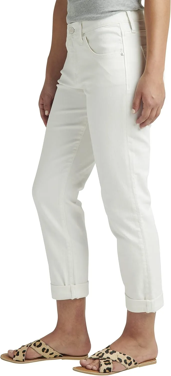 JAG Women's Petite Carter Mid Rise Girlfriend Jeans-Legacy