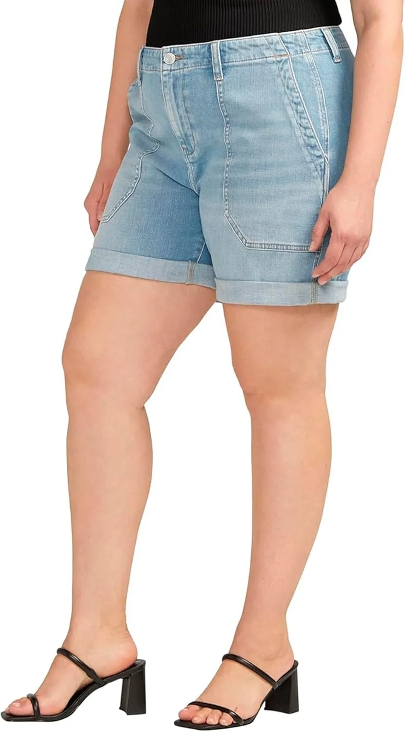JAG Women's Plus Size Alex Mid Rise Boyfriend Short
