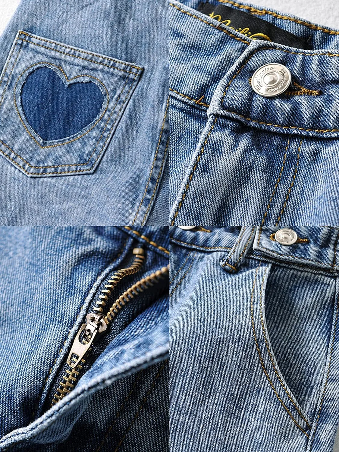 Jean Shorts for Women Cute High Waisted Button Up Sweet Girls Denim Shorts Soft Casual Fashion Shorts