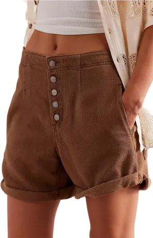 Jean Shorts Womens Button Boxer Shorts Y2K High Waisted Denim Shorts Vintage Roll Up Casual Shorts