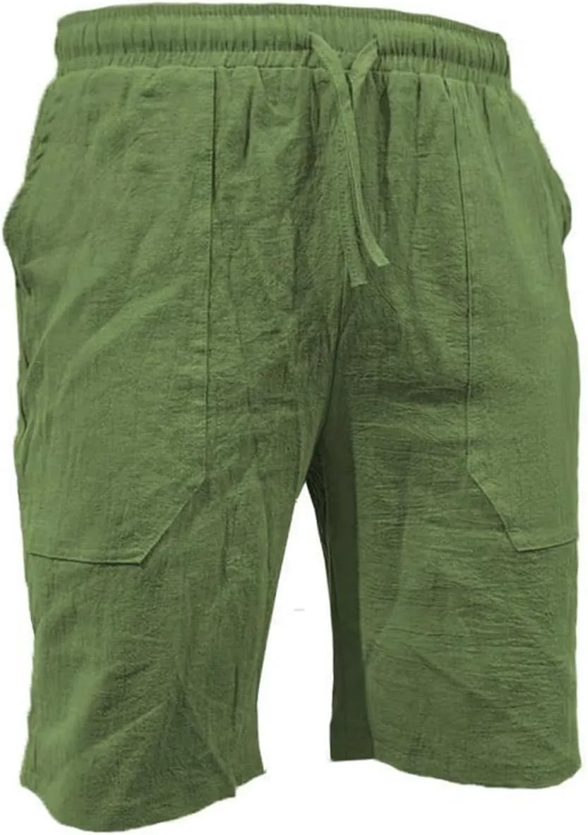 LCMTWX Men's Cargo Shorts Men's Sports Shorts Beach Shorts Casual Cotton Linen Shorts Men Cargo Shorts Men's Jean Men