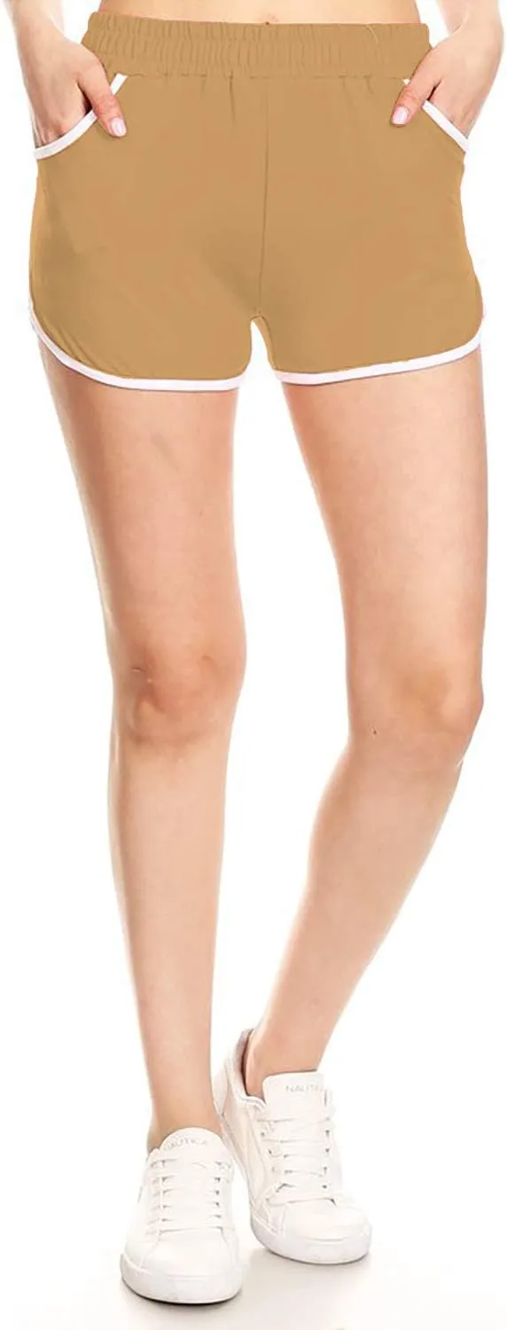 Leggings Depot Mid-Rise Fashion Shorts with Pockets