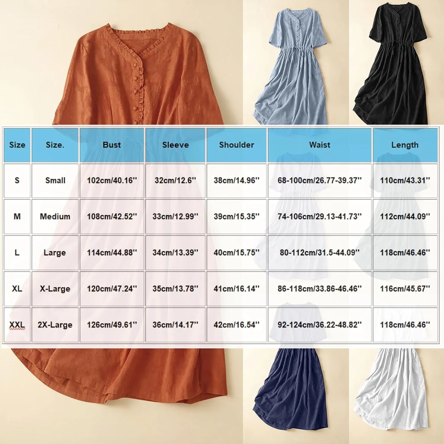 Linen Dresses for Women Beach Summer Long Maxi Dress Short Sleeve Button Down Tshirt Sundresses Boho Vacation Outfits