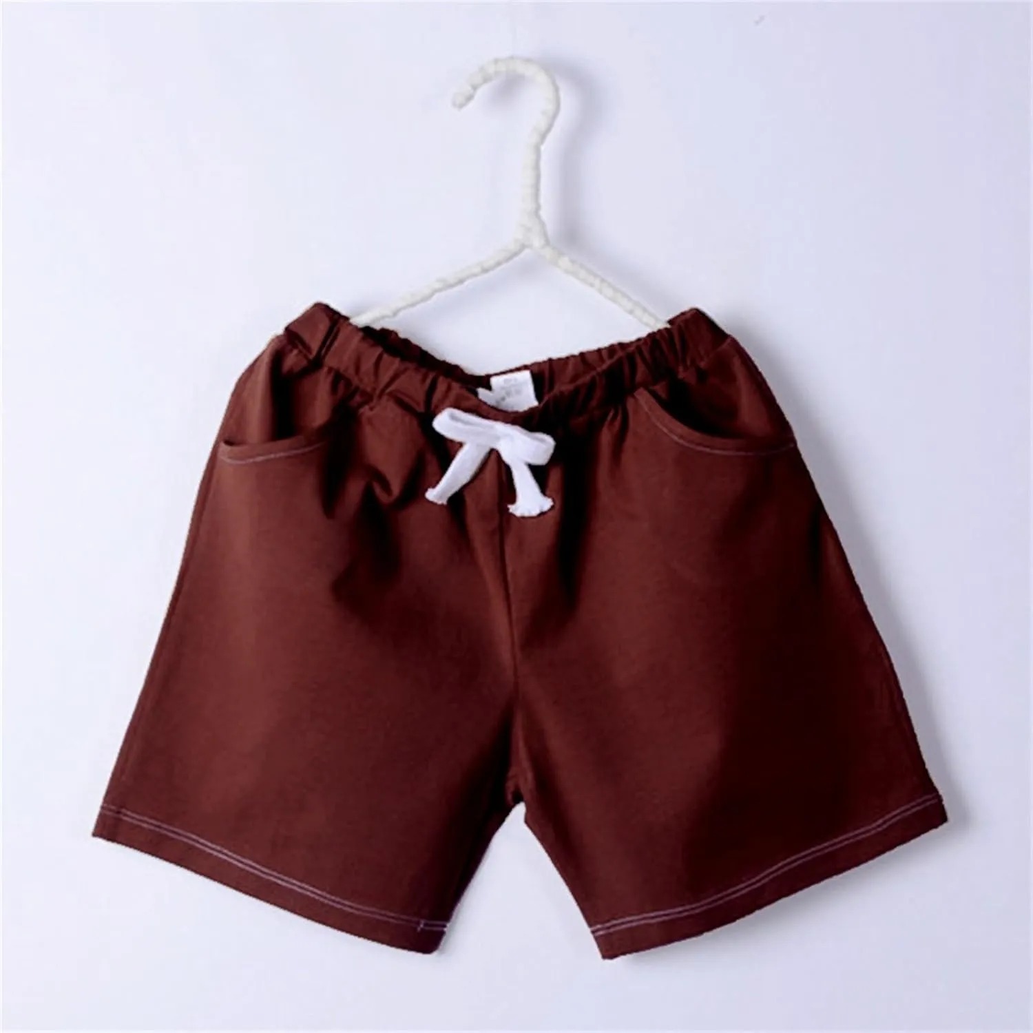 Little Boys Pull on Jogger Shorts Cotton Toddler Athletic Soccer Basketball Shorts Outdoor Quick Dry Hiking Pants