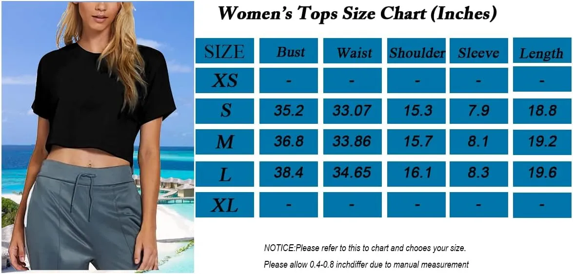 LOVFEE Womens Basic Short Sleeve Loose Crop T-Shirts Sexy Plain Crop Tops