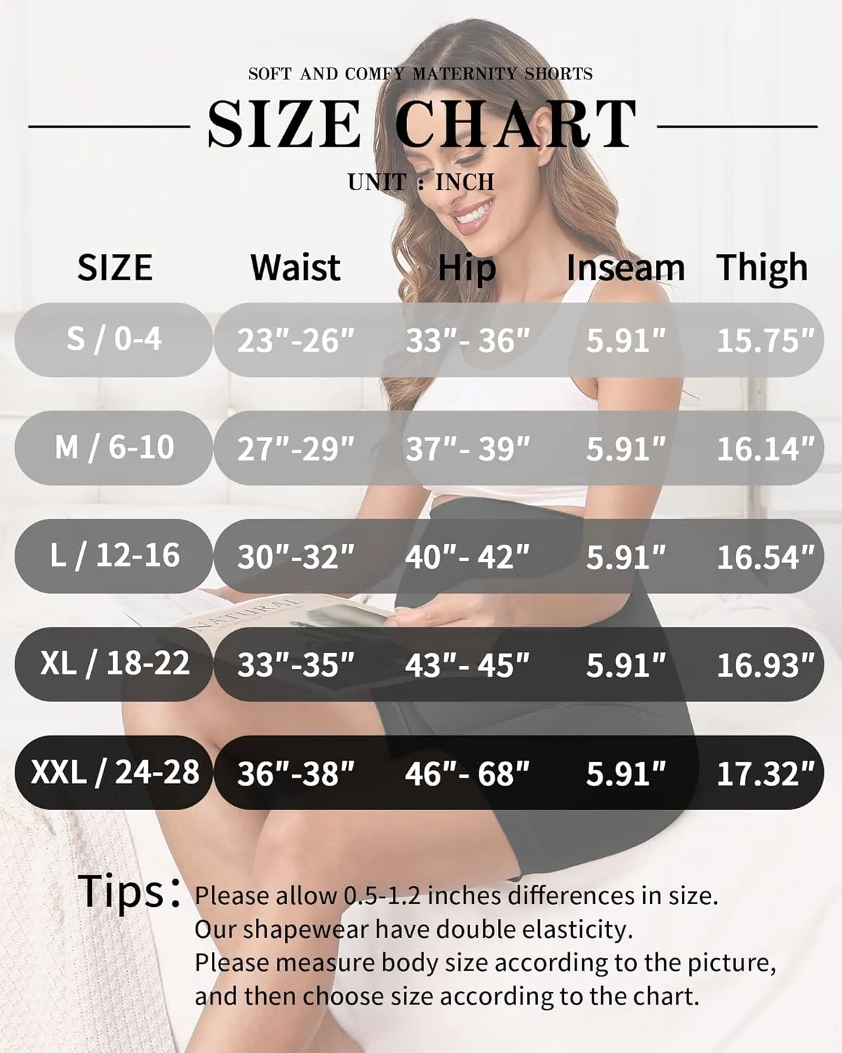 Maternity Shapewear for Under Dresses Over Belly Pregnancy Underwear Mid-Thigh High Waist Shorts Panties for Baby Shower