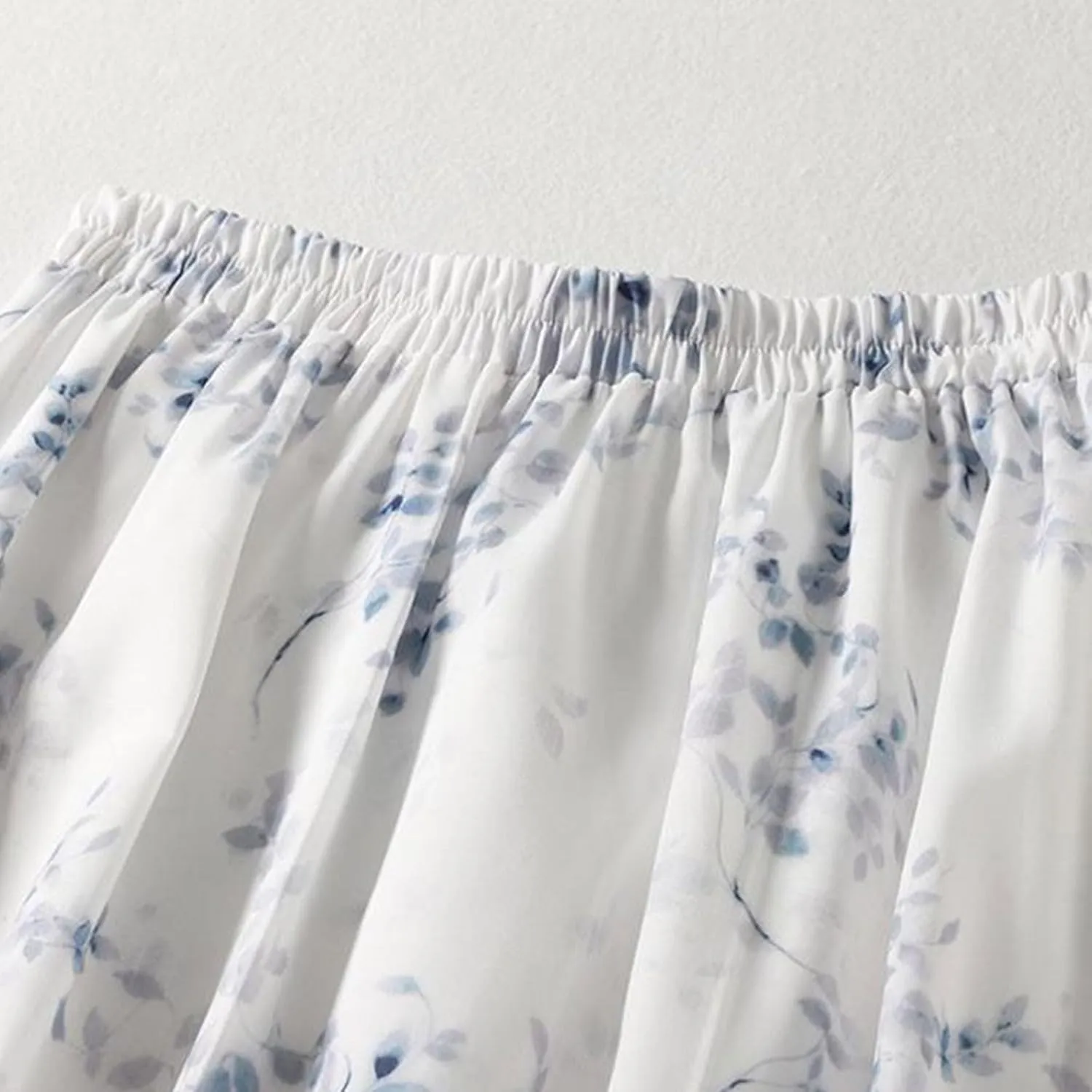 Maxi Skirts for Men Summer Boho Long Floral Tulle Skirt Beach Vacation Elastic Waist Pleated Flowy Chiffon Skirt