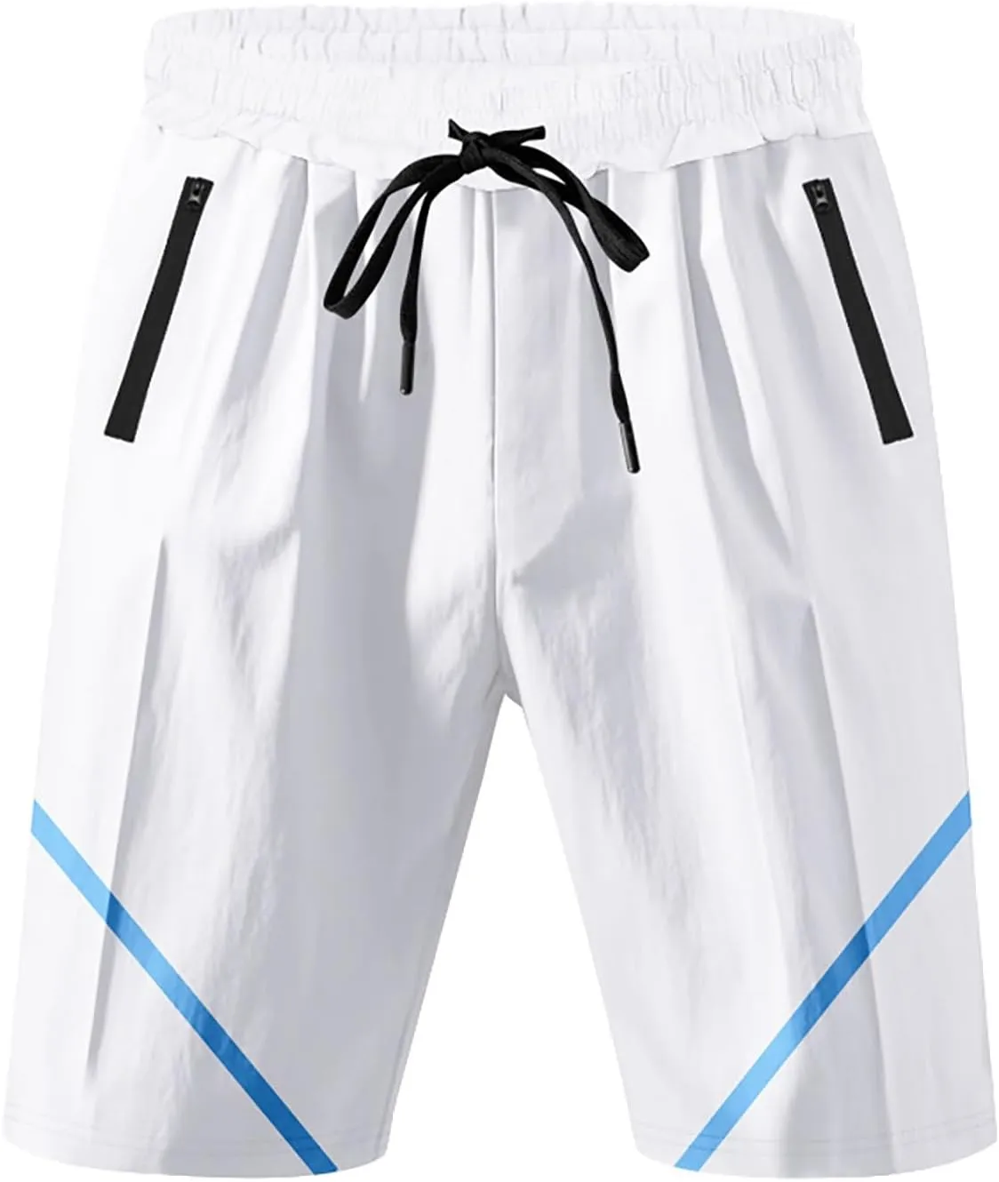 Men Athletic Shorts Beach Basketball Workout SweatShorts Elastic Waist Drawstring Loose Fit Comfy Shorts with Pockets