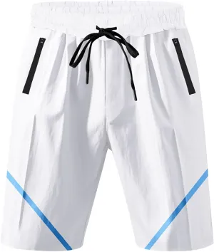 Men Athletic Shorts Beach Basketball Workout SweatShorts Elastic Waist Drawstring Loose Fit Comfy Shorts with Pockets