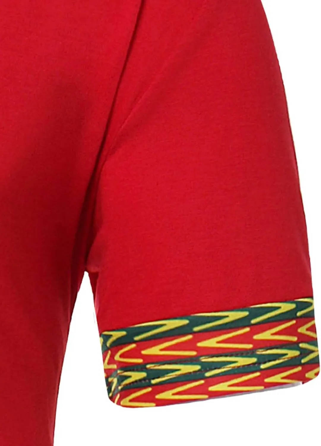 Mens African Dashiki T Shirt V Neck Short Sleeve Tribal Shirt Slim Fit Floral Embroidery Festival Tops