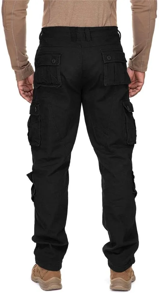Men's BDU Casual Military Pants, Tactical Wild Army Combat ACU Rip Stop Camo Cargo Work Pants Trousers with 8 Pockets