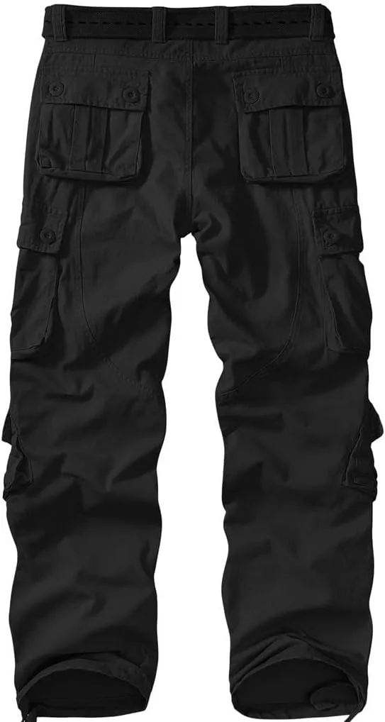 Men's BDU Casual Military Pants, Tactical Wild Army Combat ACU Rip Stop Camo Cargo Work Pants Trousers with 8 Pockets