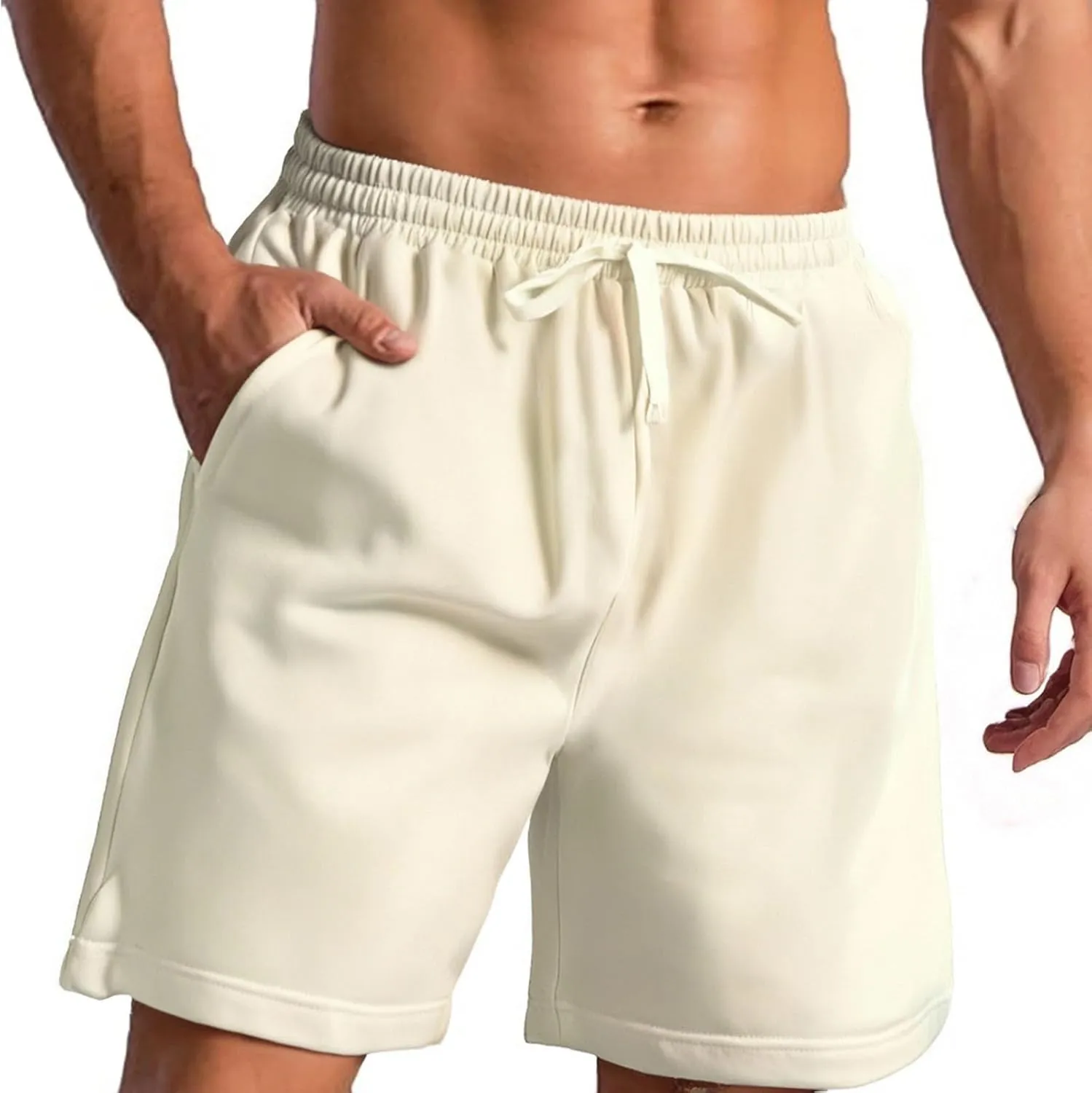 Men's Business Shorts Fashion Elastic Waist Drawstring Loose Fit Breathable Versatile Casaul Pants 2025 Summer Shorts