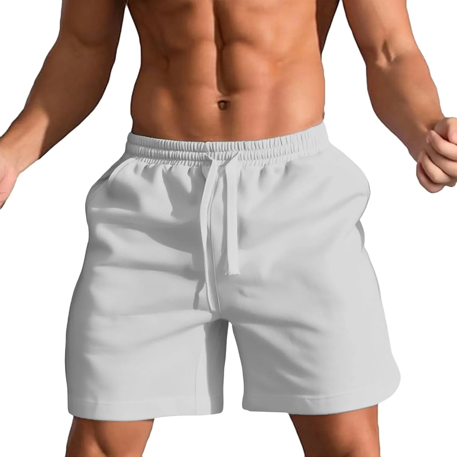 Men's Business Shorts Fashion Elastic Waist Drawstring Loose Fit Breathable Versatile Casaul Pants 2025 Summer Shorts
