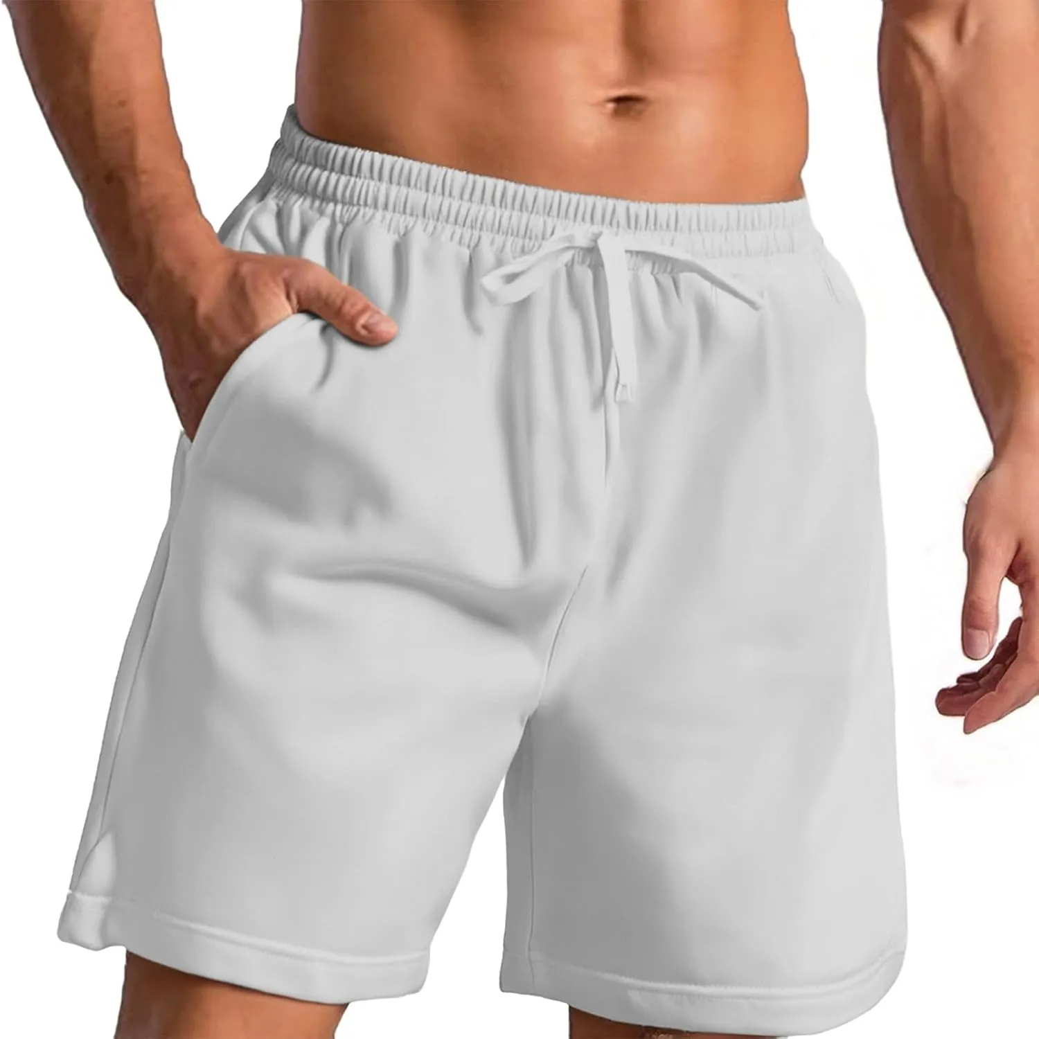 Men's Business Shorts Fashion Elastic Waist Drawstring Loose Fit Breathable Versatile Casaul Pants 2025 Summer Shorts