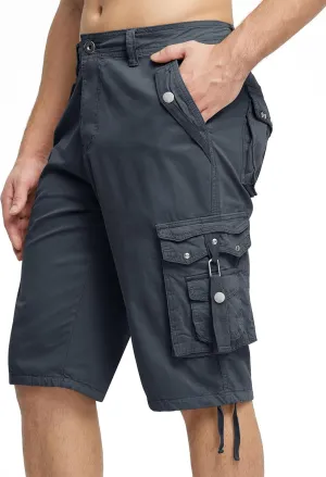 Mens Cargo Shorts Casual Shorts Hiking Shorts Below Knee Relaxed Fit Multi Pockets Running Joggers Outdoor Mens Shorts