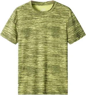 Men's Casual Crew Neck Sweatshirt Breathable Short Sleeve T Shirt Quick Dry Plain Performance Tee Workout Gym Activewear