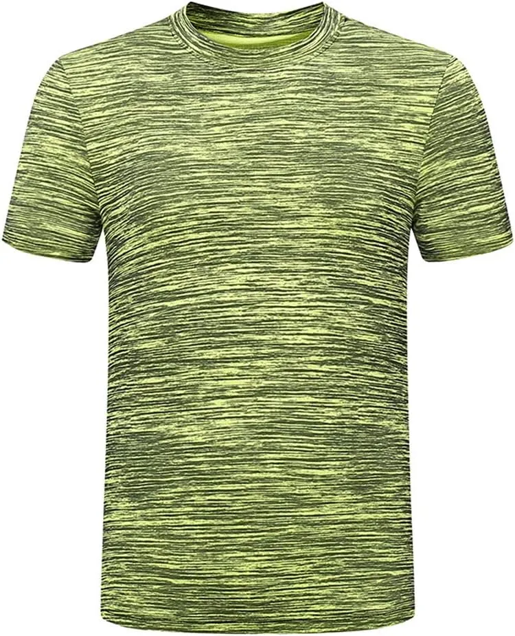 Men's Casual Crew Neck Sweatshirt Breathable Short Sleeve T Shirt Quick Dry Plain Performance Tee Workout Gym Activewear