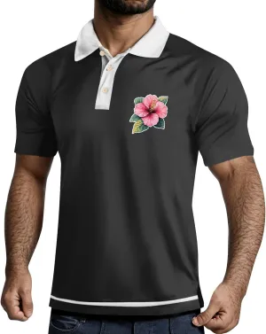 Men's Casual Golf Polo Shirts Collared Button-Down Slim Fit Breathable Work Summer Shirts