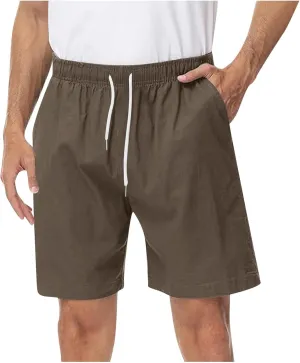 Mens Casual Shorts Stretch Waist Summer Beach Shorts with Pockets Lightweight Summer Hiking Work Shorts