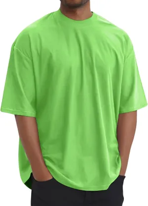 Men's Cotton T-Shirts Casual Crew Neck T-Shirt Short Sleeve Fashion Tee Shirts Summer Loose Fit Tops Clothing