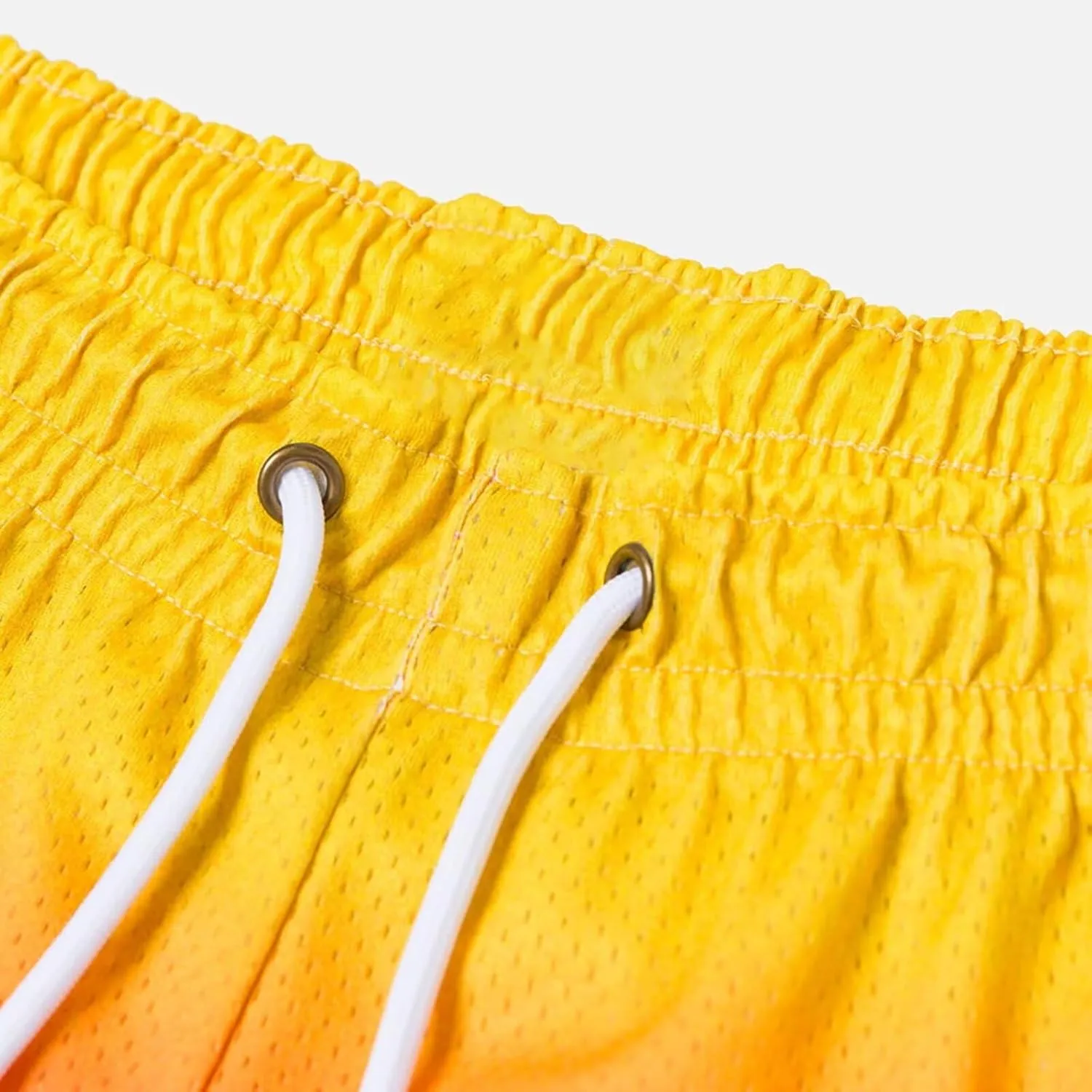 Men's Flame Star Basketball Shorts Breathable Mesh Retro Streetwear Gym Shorts