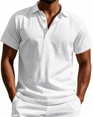 Men's Golf Polo Shirts Collared Slim Fit Moisture Wicking Soft Business Summer Shirts