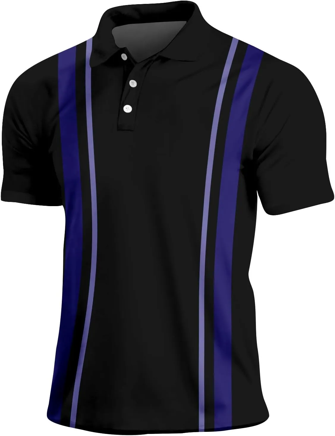 Men's Golf Polo Shirts Crewneck Slim Fit Moisture Wicking Lightweight Work Summer Shirts