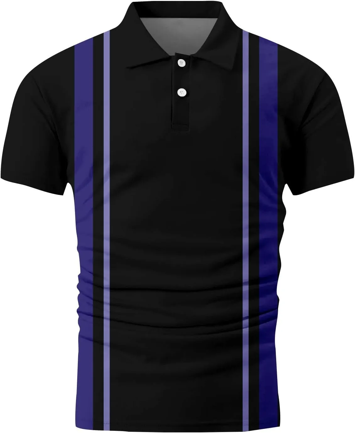 Men's Golf Polo Shirts Crewneck Slim Fit Moisture Wicking Lightweight Work Summer Shirts