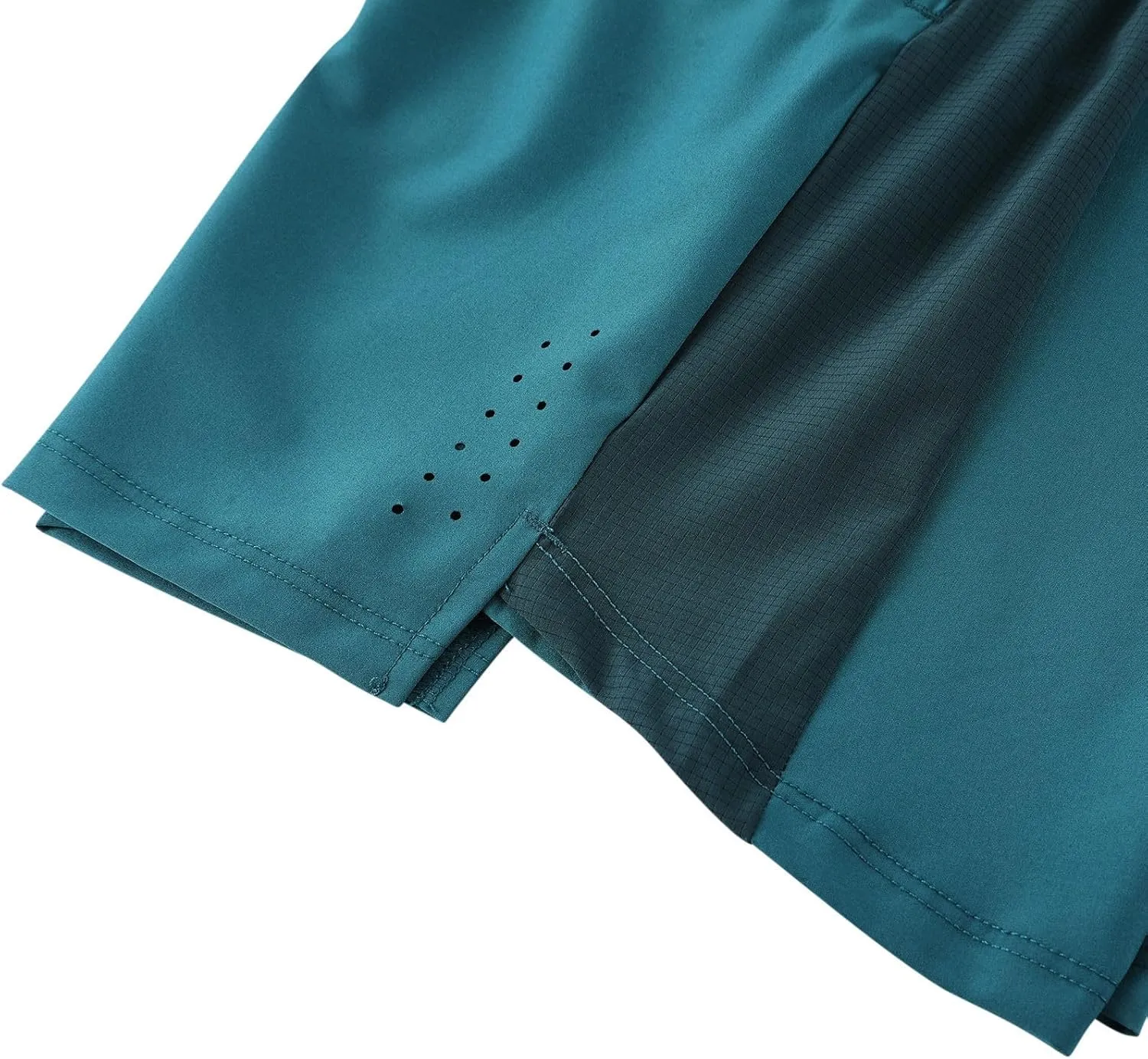 Men's Gym Workout Shorts Athletic Running 7" Quick Dry Shorts Lightweight Sports Bodybuilding Fitness Shorts with Zip Pockets