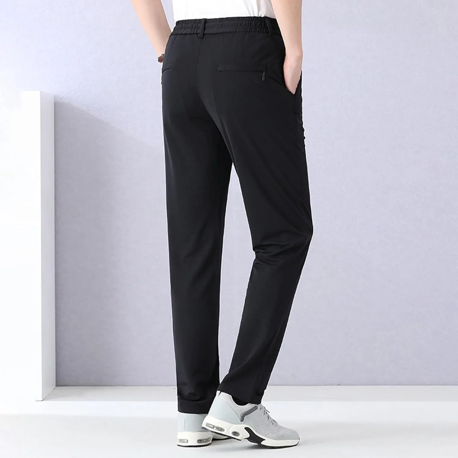 Men's Ice Silk Bottom Sweatpants Baggy Pants Athletic Cozy with Pockets Trousers Joggers High Waisted Size 13 Men Pants